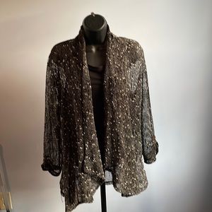 Black with white specks lacy cardigan
